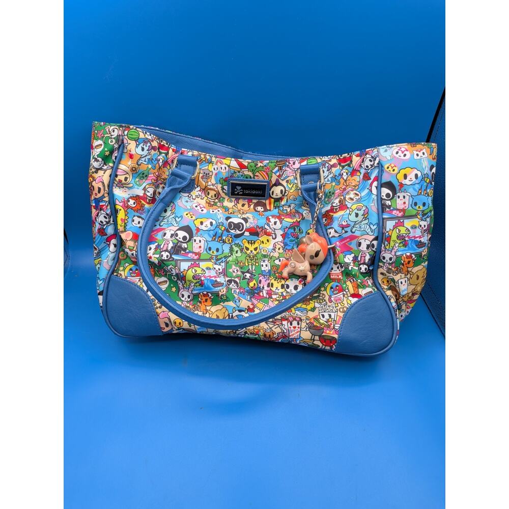 Tokidoki Summer Splash Leather Handbag w/ Unicorno Keychain - VERY RARE!